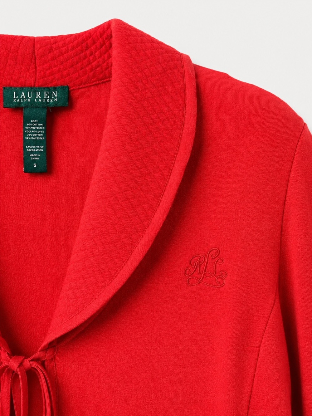 Lauren Ralph Lauren Bright Red Tie-Front sweater - Picture 7 of 8